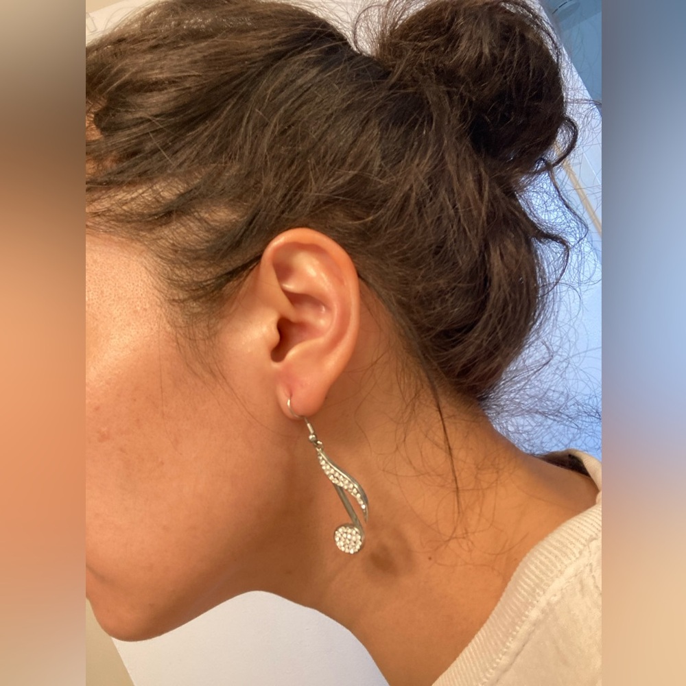 Music Notes Dangling Earrings - image 4